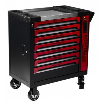 Įrankių vežimėlis 6 stalčių su šonine spinta 